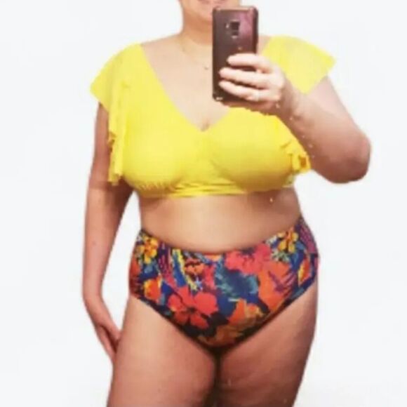 Plus Size Boho Tankini Swimsuit Set - Picture 8 of 13